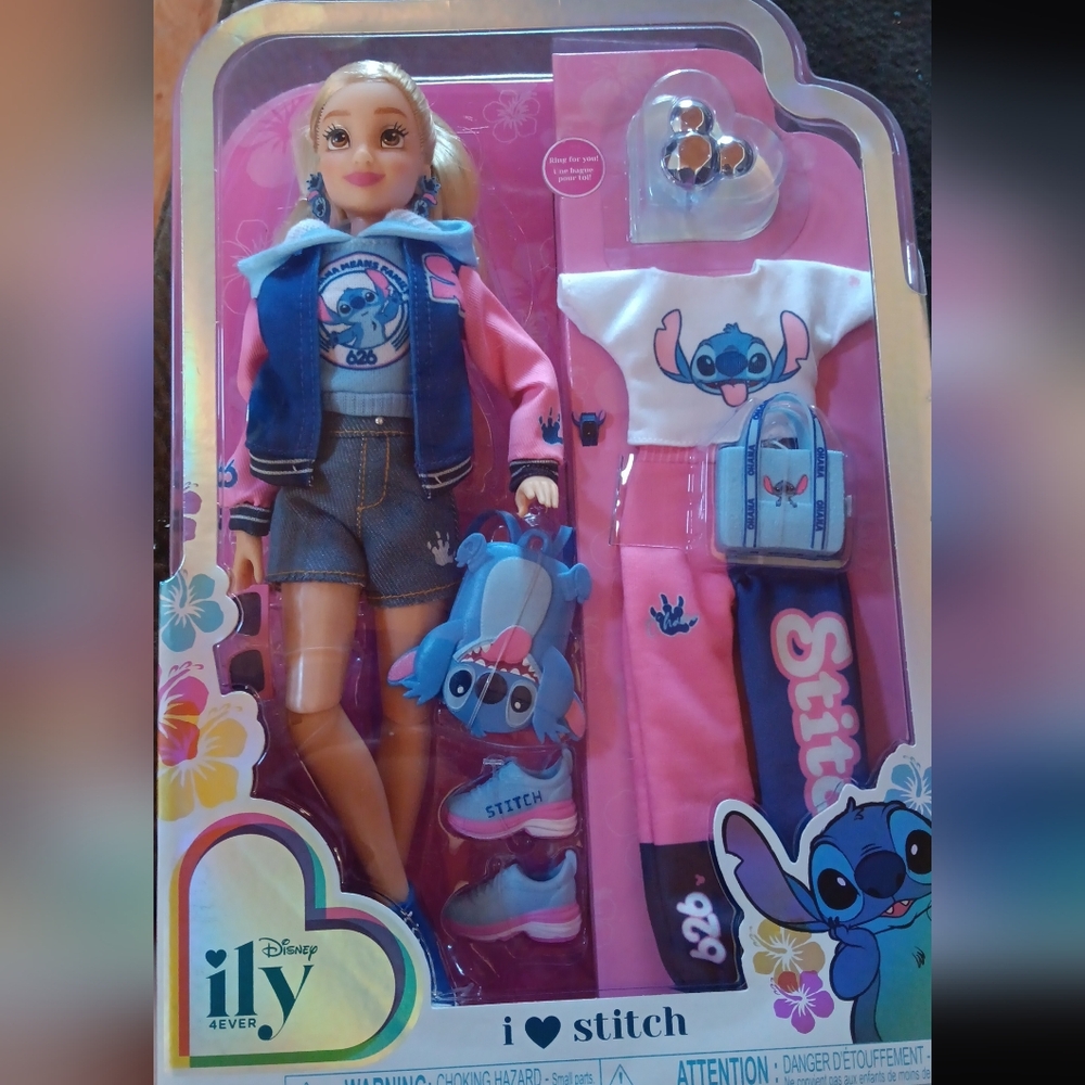Disney ILY 4ever 12.5" Stitch Doll Varsity